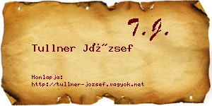 Tullner József névjegykártya