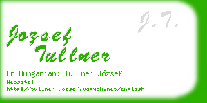jozsef tullner business card